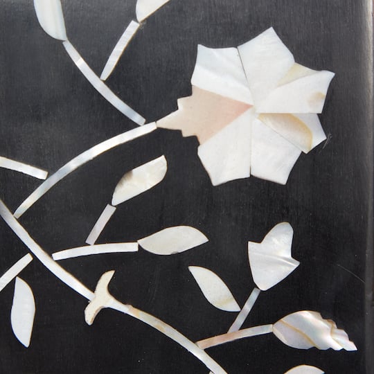 Black Wood Wall Mirror, 47" x 30"